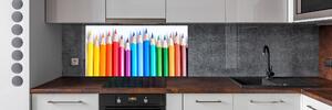 Panou perete bucătărie creioane colorate