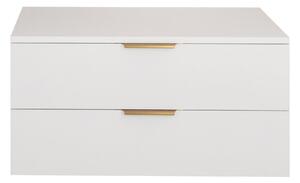 Cabinet atârnat pentru baie Comfivo 600, Alb, Auriu, PAL laminat, 40x81x46cm, 24 kg