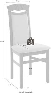 Set 2 scaune Ben maro/wenge 46/51/101 cm