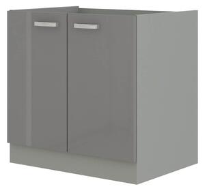 Dulap inferior de bucătărie Gonir 80 D 2F BB (gri + gri). 1032704