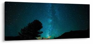 Tablou cu cerul nocturn și stele (120x50 cm)