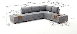 Canapea extensibilă de colț Fly Corner Sofa Bed Right- Brown