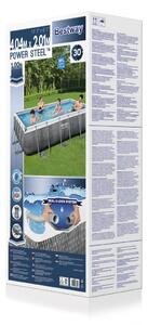 Power Steel 404x201x100 Imitare ratan 13x6FT BESTWAY 6in1 Rack Pool + pompă + scară