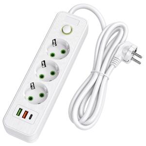 Prelungitor Multipriză 3 prize + 2x USB-A + USB-C JNH020-3A White