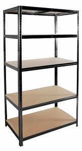 Raft metalic Linder Exclusiv 180x90x40 cm 5 rafturi Negru