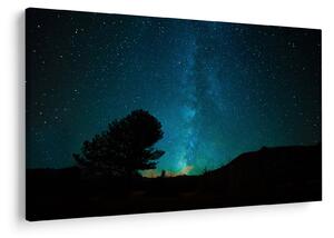 Tablou cu cerul nocturn și stele (90x60 cm)