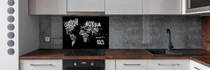 Panou perete bucătărie Harta subtitrării Mondiale