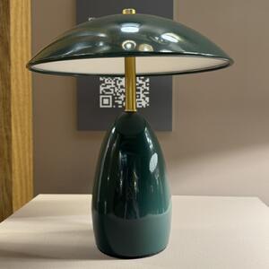 Elstead Lampă de masă cu LED și baterie Poppy, verde, înălțime 27 cm, metal, dimabil, reglabil, Verde, Camera de zi / sufragerie, Aluminiu, Vintage