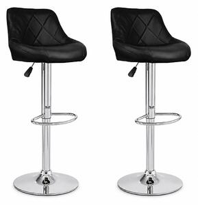 Aga 2x Scaun de bar Negru