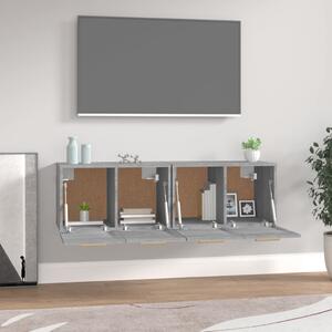 Dulapuri TV de perete, 2 buc., gri sonoma, 60x36,5x35 cm, lemn