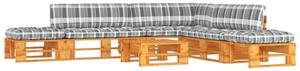 Set mobilier paleți, 6 piese, maro miere, lemn de pin tratat