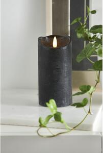 Lumânare cu LED din ceară neagră Star Trading Flamme Rustic, înălțime 15 cm