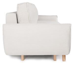Canapea bej extensibilă cu tapițerie din catifea reiată 218 cm Tori – Bonami Selection