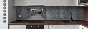 Panou sticlă bucătărie Tunelul de beton