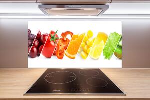 Panou sticlă decorativa bucătărie Fructe si legume