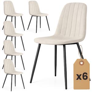 Set 6 scaune de sufragerie Lumbo (bej). Promo -20%. 1152366