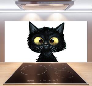 Sticlă pentru bucătărie Ilustrarea unei pisici