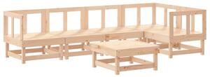 Set mobilier relexare de grădină, 6 piese, lemn masiv de pin
