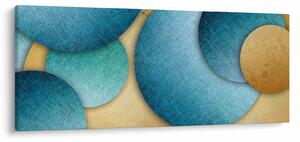 Tablou cu abstracție cercuri (120x50 cm)