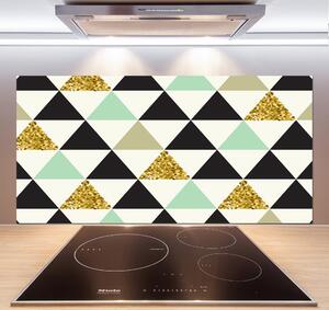 Sticlă bucătărie triunghiuri colorate