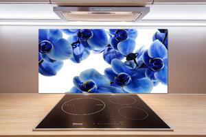 Sticlă bucătărie albastru orhidee