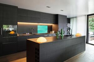 Panou sticlă decorativa bucătărie bord verde