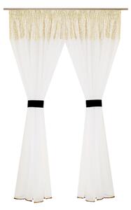 Perdea Velaria in alb si flori, 345x150 cm