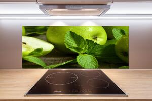 Sticlă printata bucătărie mere verzi