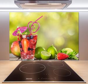 Sticlă printata bucătărie cocktail de fructe