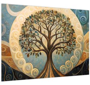 Tablou – Arborele vieții și spirale (70x50 cm)