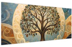 Tablou – Arborele vieții și spirale (120x50 cm)