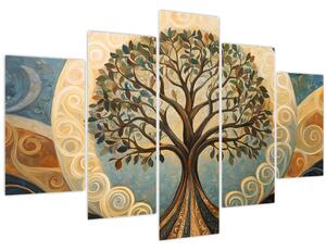 Tablou – Arborele vieții și spirale (150x105 cm)