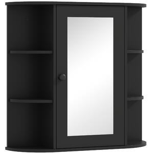 Homcom Dulapior Baie cu Oglinda – Lemn Alb 66×17×63 cm | Aosom Romania
