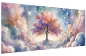 Tablou – Arborele vieții printre nori (120x50 cm)