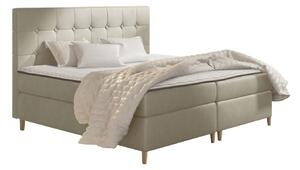 Pat boxspring CaseusBoxspring, Dublu, Crem, 160x200, Tapiterie, Somiera patSomiera pat, 16x21x12cm