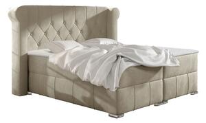 Pat boxspring ArsDublu, Boxspring, Crem, 160x200, Tapiterie, Somiera patSomiera pat, 20x22x13cm