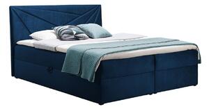 Pat boxspring Pons IIBoxspring, Single, Albastru, 120x200, Tapiterie, Somiera patSomiera pat, 12x21x10cm