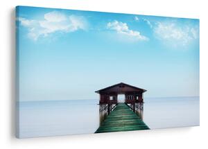 Tablou cu casă pe mare (90x60 cm)