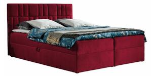 Pat boxspring PonsBoxspring, Dublu, Roșu, 160x200, Tapiterie, Somiera patSomiera pat, 16x21x10cm