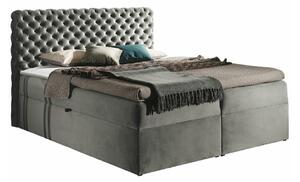 Pat boxspring LacBoxspring, Dublu, Gri inchis, 180x200, Tapiterie, Somiera patSomiera pat, 19x21x12cm