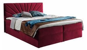 Pat boxspring Pons IBoxspring, Single, Roșu, 120x200, Tapiterie, Somiera patSomiera pat, 12x21x10cm