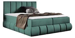 Pat boxspring CursusBoxspring, Dublu, Verde, 160x200, Tapiterie, Somiera patSomiera pat, 18x22x10cm