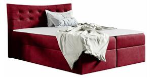 Pat boxspring InsulaBoxspring, Dublu, Roșu, 160x200, Tapiterie, Somiera patSomiera pat, 16x21x13cm