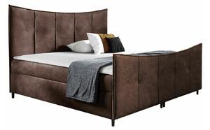 Pat boxspring FonsBoxspring, Single, Maro, 120x200, Tapiterie, Somiera patSomiera pat, 12x21x13cm