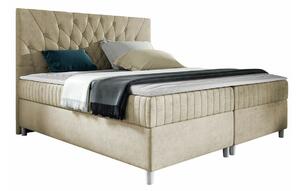 Pat boxspring CivitasBoxspring, Dublu, Crem, 160x200, Tapiterie, Somiera patSomiera pat, 17x21x12cm