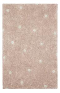 Covor pentru copii roz deschis lavabil/țesut manual din bumbac 100x150 cm Mini Dot Rose – Lorena Canals