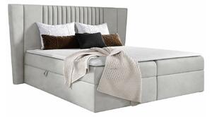 Pat boxspring FenestraBoxspring, Single, Gri deschis, 120x200, Tapiterie, Somiera patSomiera pat, 17x21x10cm