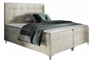 Pat boxspring PortaBoxspring, Dublu, Crem, 160x200, Tapiterie, Somiera patSomiera pat, 17x21x11cm