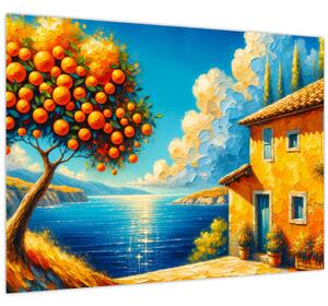 Tablou - Casă cu portocale II. (70x50 cm)