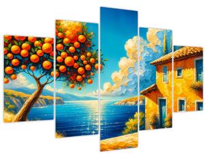 Tablou - Casă cu portocale II. (150x105 cm)